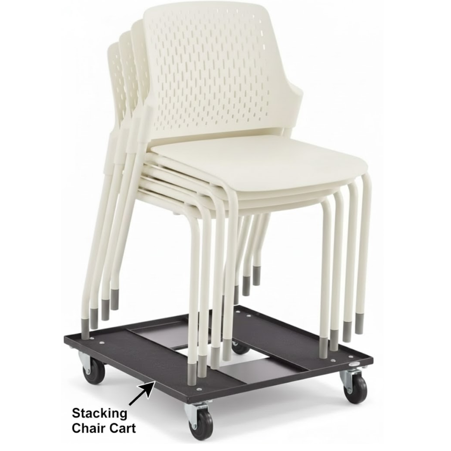 Safco-4188-Chair-Cart-black-steel-construction-stacking-chair-mover