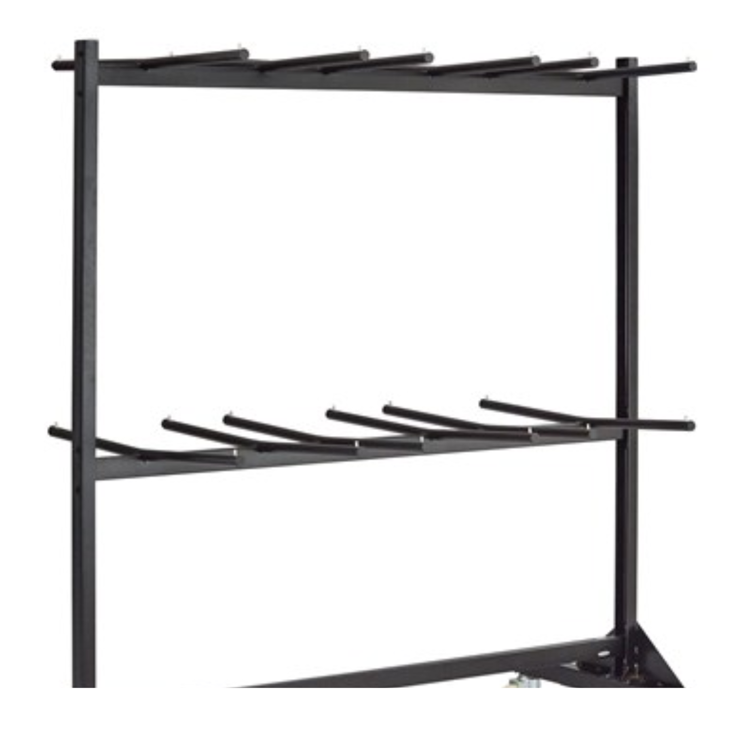 Safco-4199BL-folding-chair-storage-cart-black-two-level-design