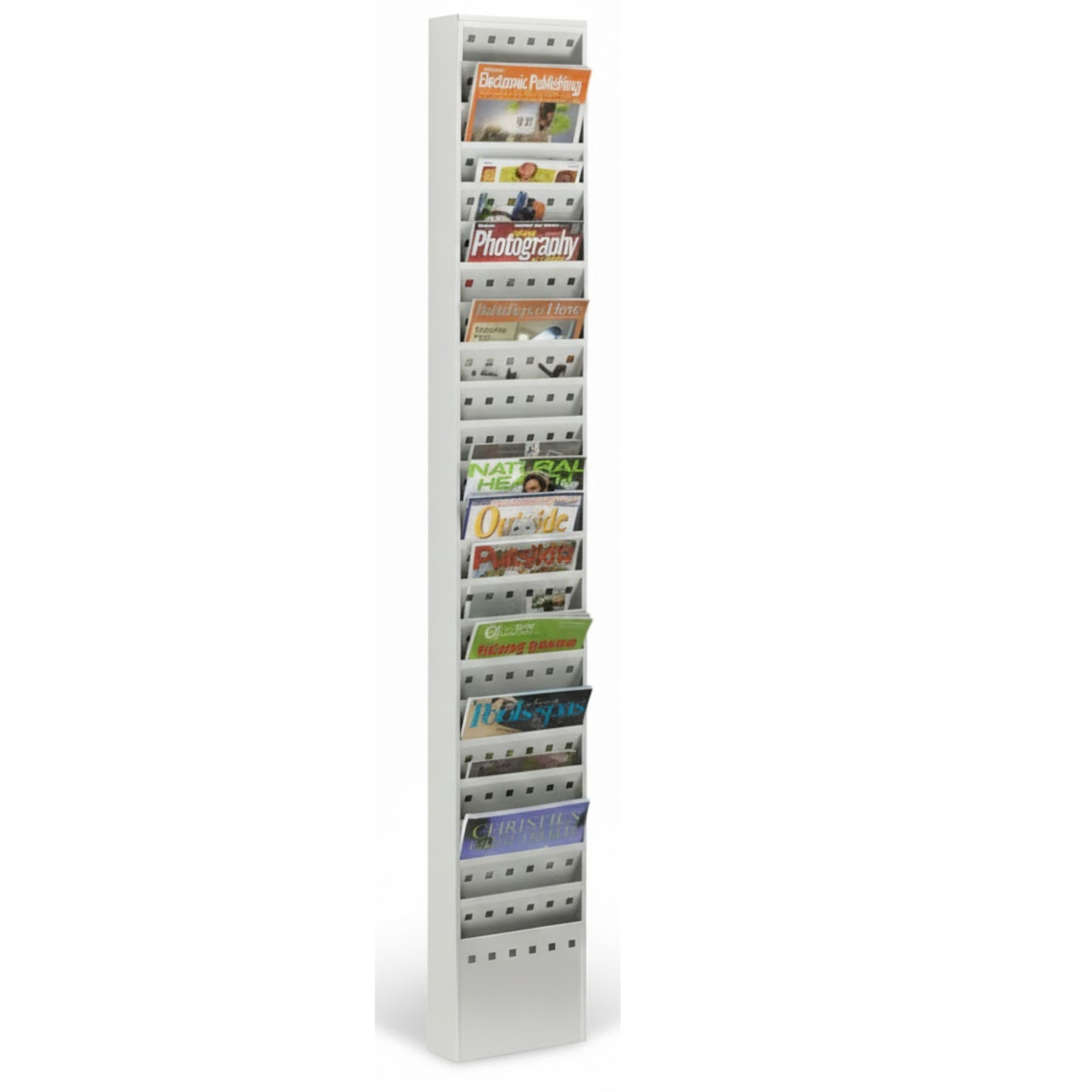 Safco-4322GR-steel-literature-display-rack-for-waiting-room-or-office-23-tiers