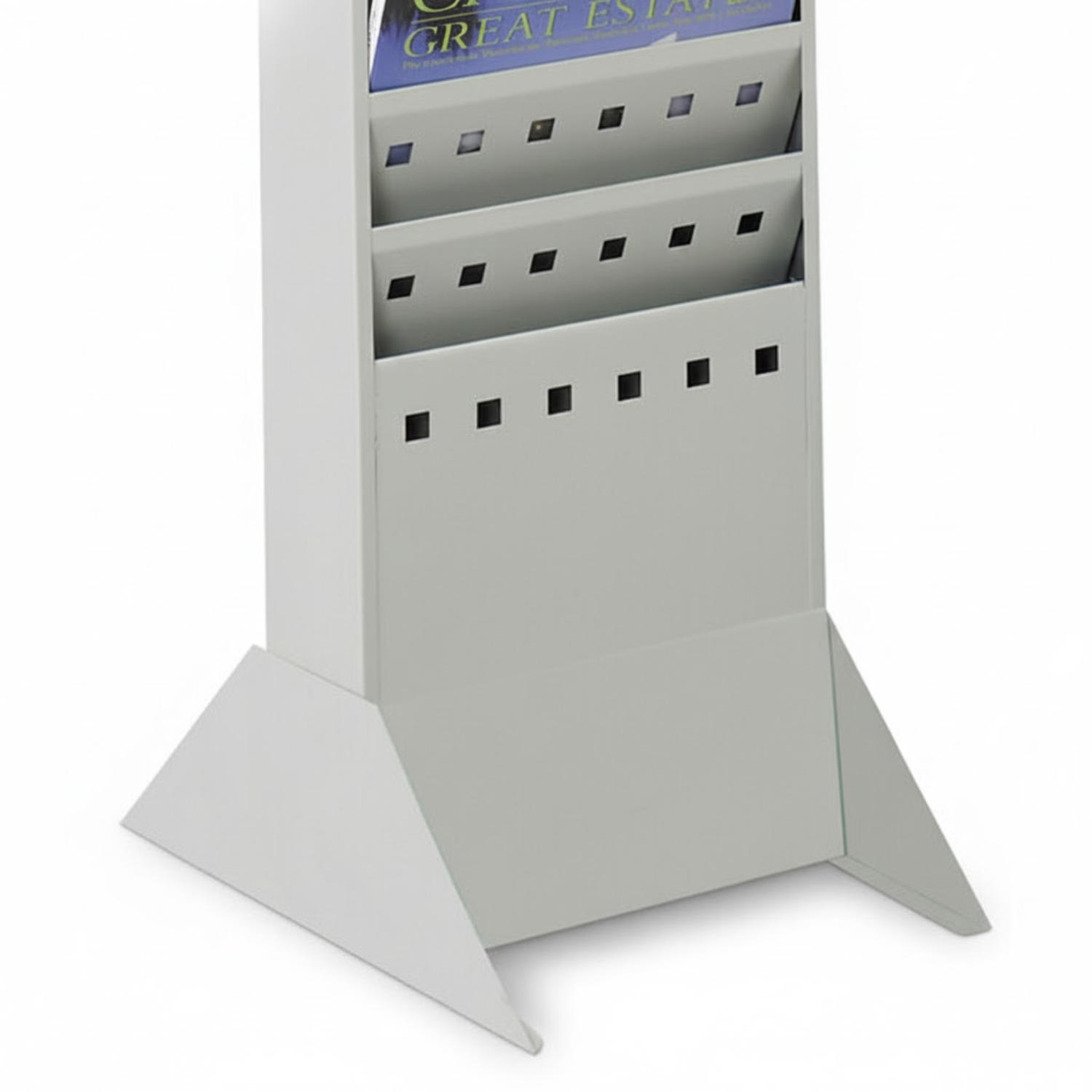 Safco-4323GR-steel-base-for-magazine-rack-lobby-waiting-room-furniture