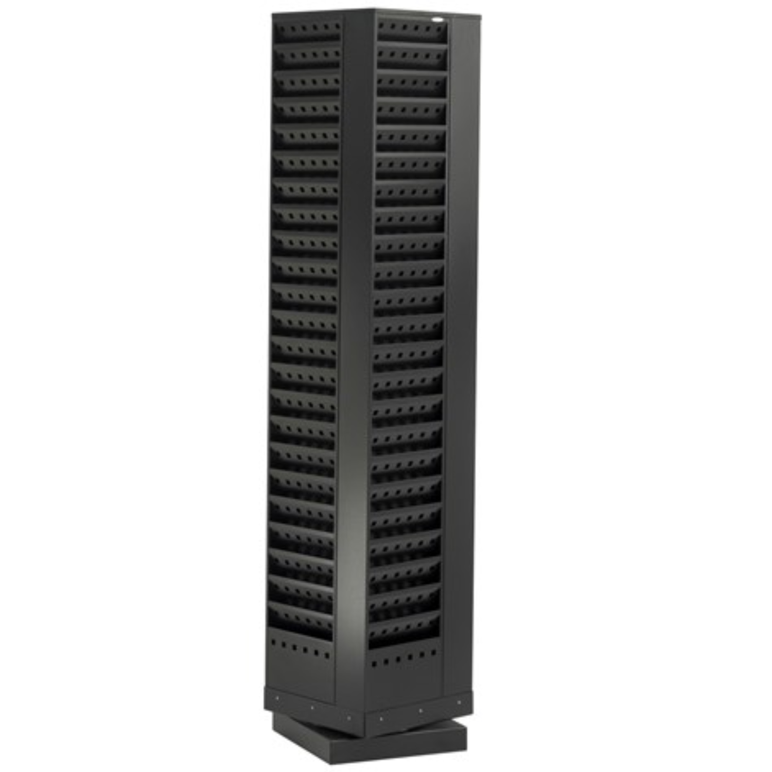 Safco-4325BL-high-capacity-rotary-literature-display-rack-for-office-or-lobby