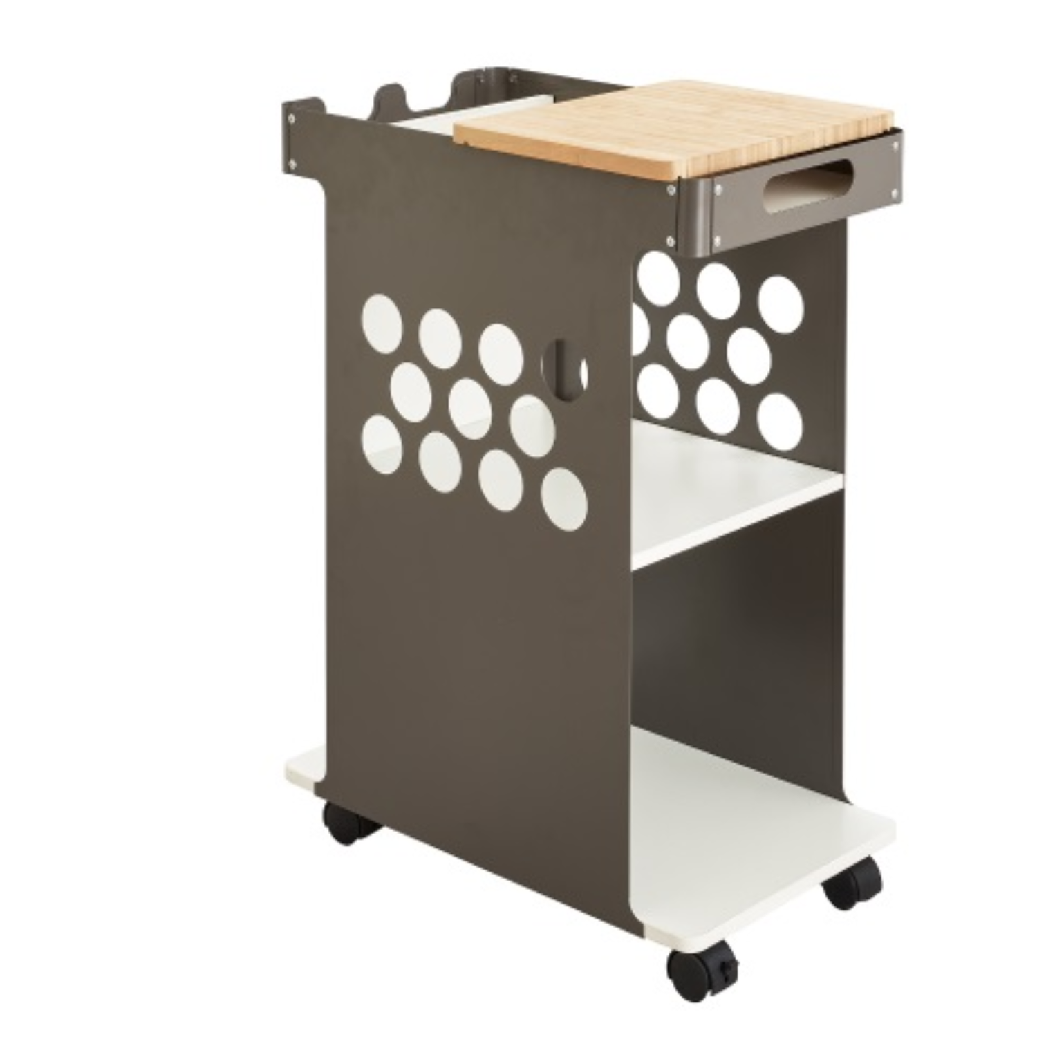 Safco-5209WH-White-Mini-Rolling-Cart-small-multifunctional-storage-unit-on-casters