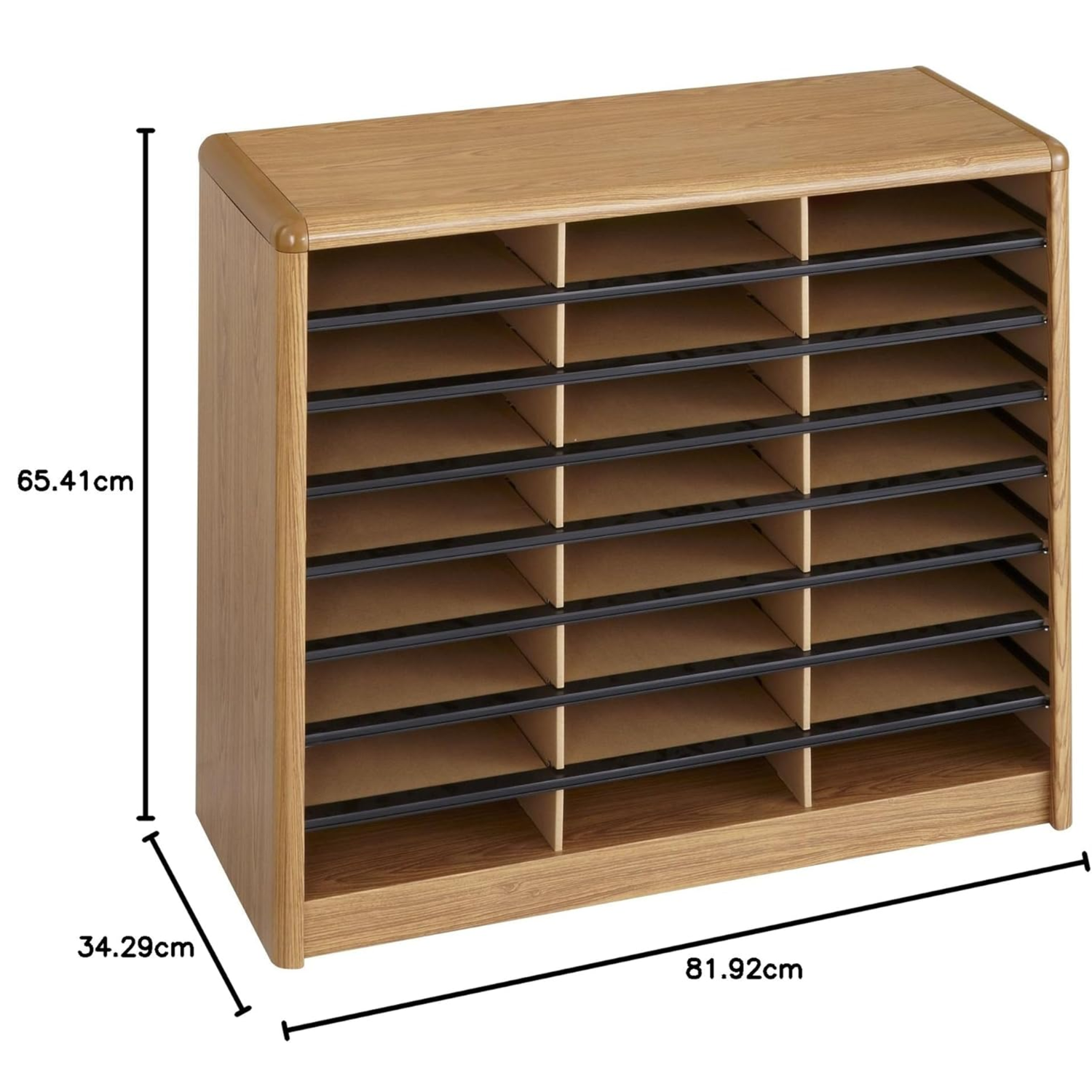 Safco-7111mo-24-slot-wood-mail-sorter-organizer-medium-oak