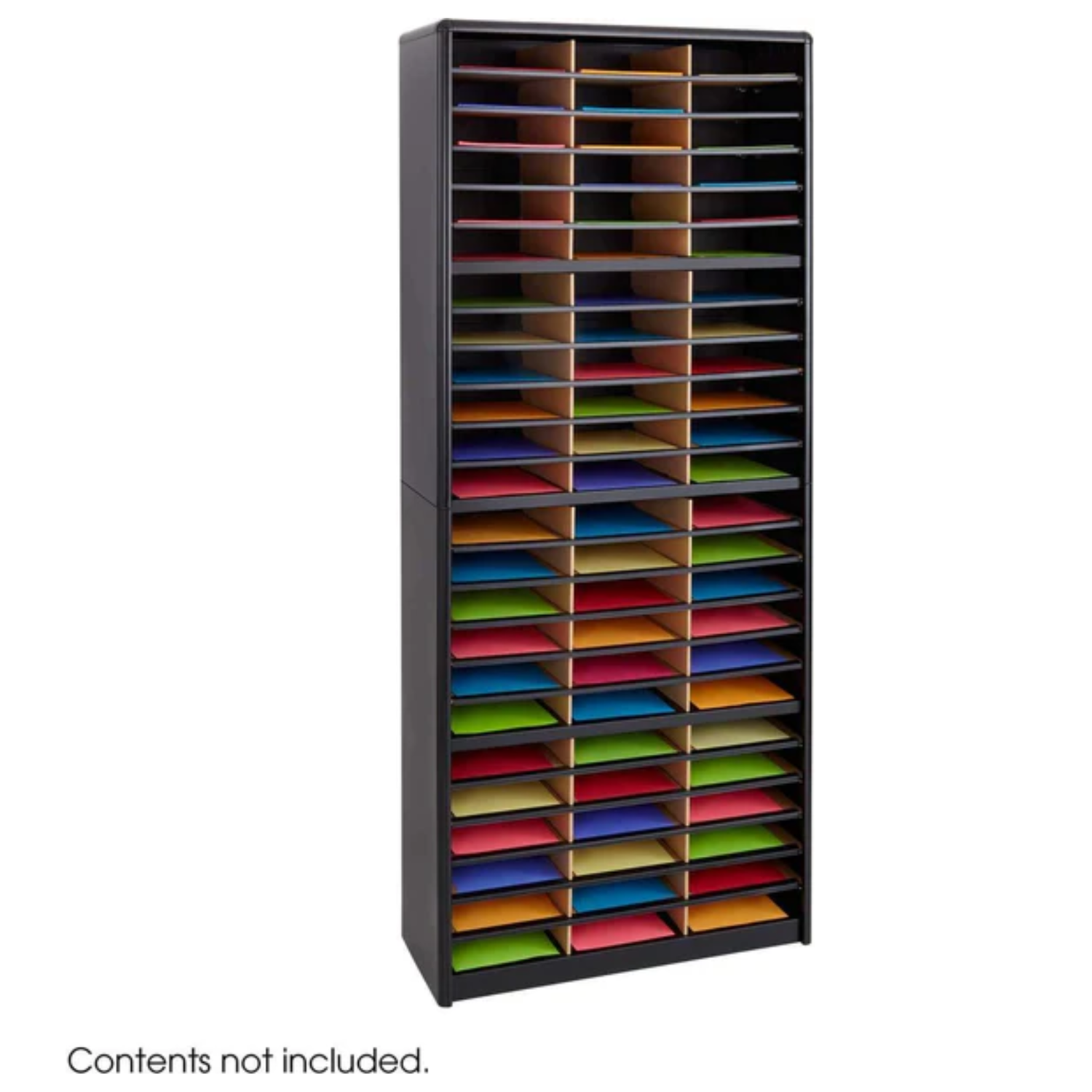 Safco-7131BL-high-capacity-literature-organizer-black-desktop-or-shelf-unit