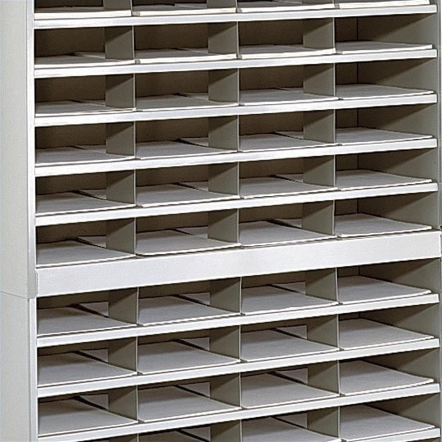 Safco-9231GRR-E-Z-Stor-literature-file-organizer-gray-paperboard-office-storage