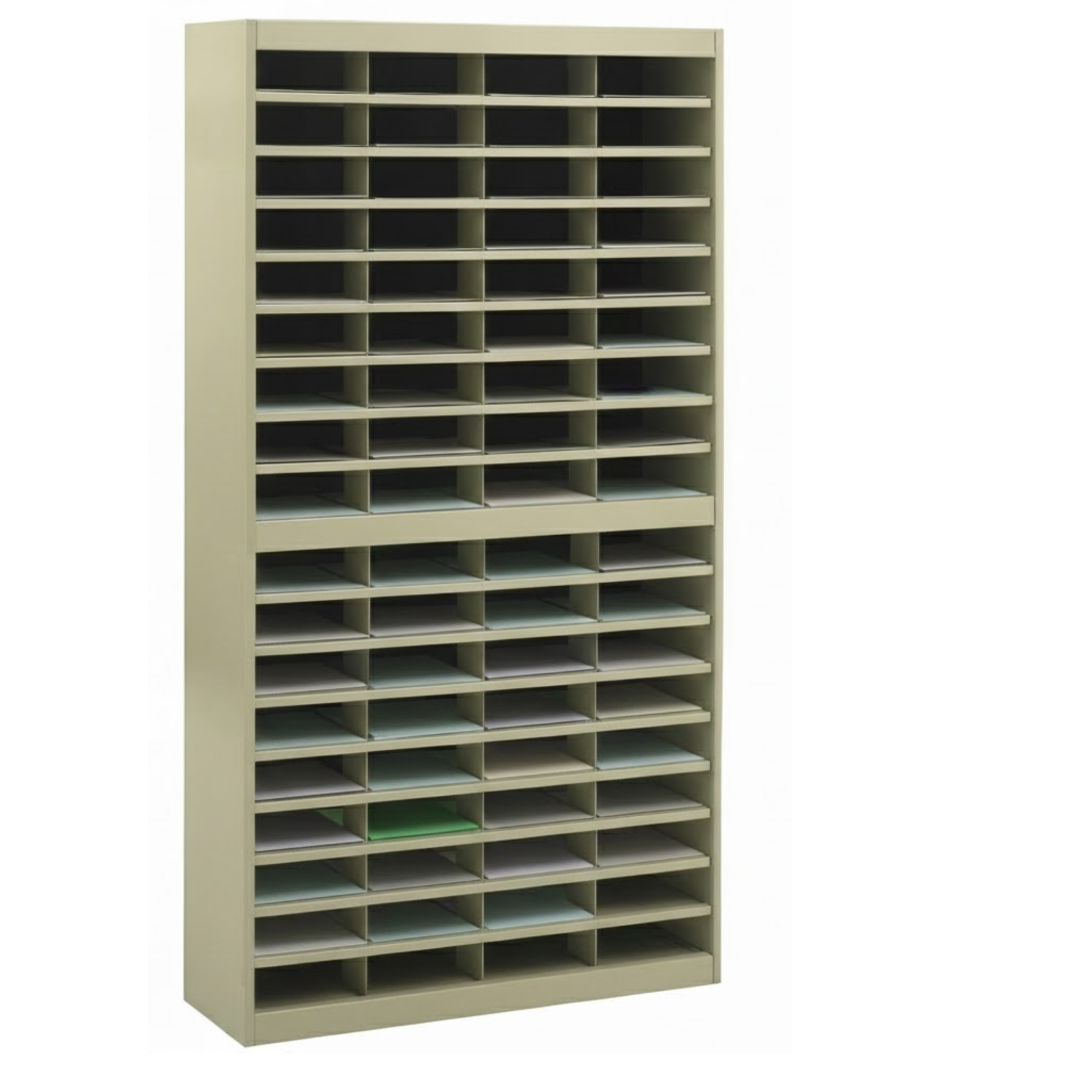 Safco-9241TSR-E-Z-Stor-literature-file-organizer-Tropic-Sand-paperboard-office-mail-center