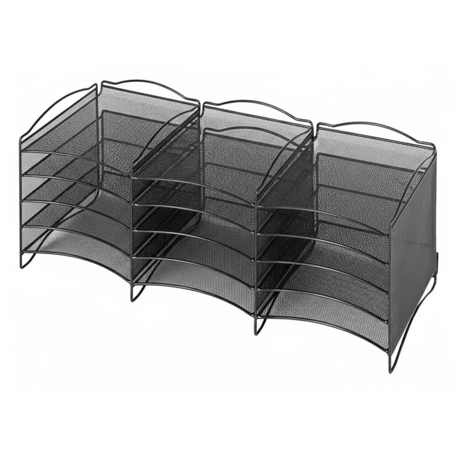 Safco-9430BL-black-wire-mesh-12-section-literature-sorter-cabinet