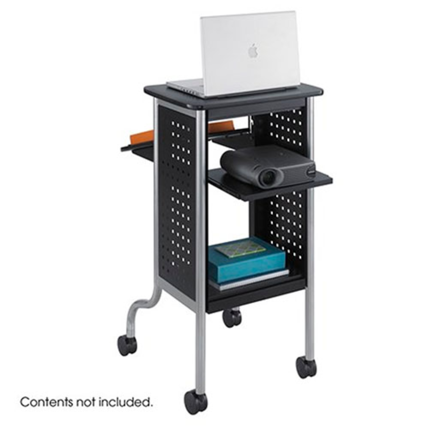 Safco-Black-AV-Presentation-Cart-Scoot-Series-for-Displays