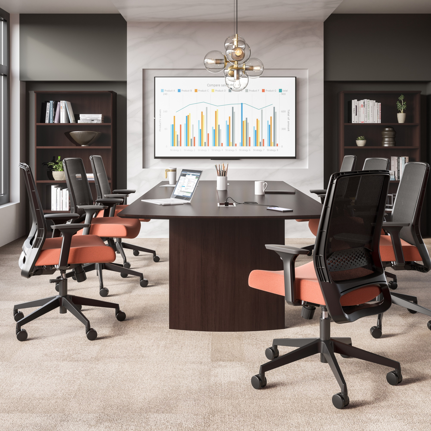 Safco-Medina-8-Foot-Conference-Table-Durable-Laminate-Surface-Meeting-Furniture