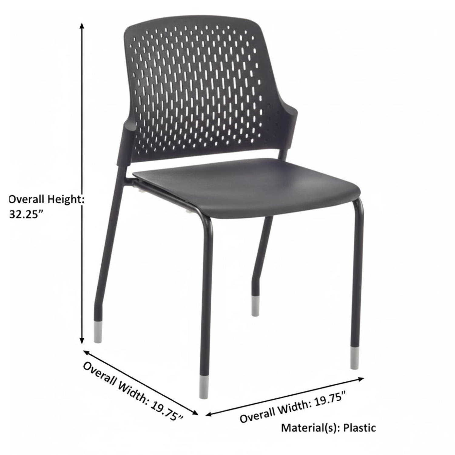 Safco-Next-Chair-Black-Set-of-4-4287BL-Guest-Meeting-Training-Room-Seating