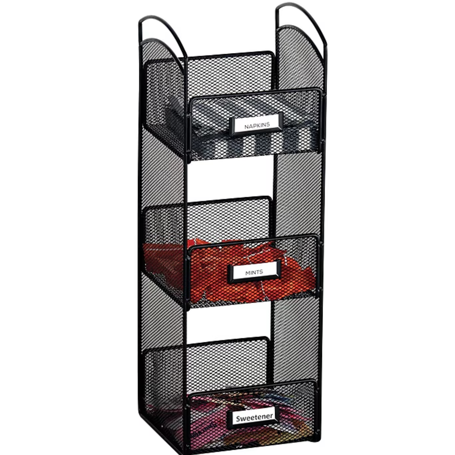 Safco-Onyx-Black-Tower-Organizer-multi-compartment-breakroom-cubb2