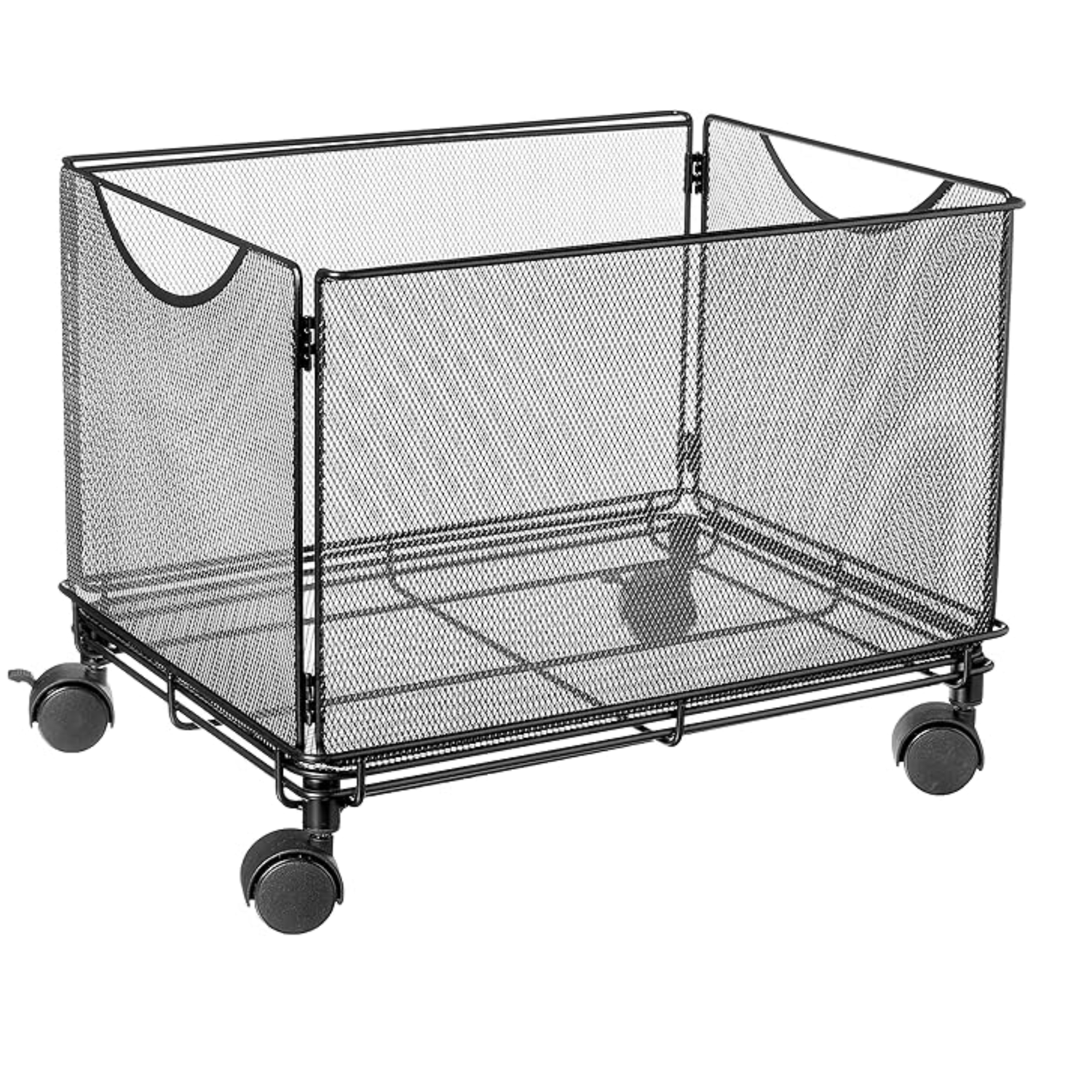 Safco-Onyx-Mesh-File-Cube-5211BL-Black-Portable-File-Box-on-Wheels