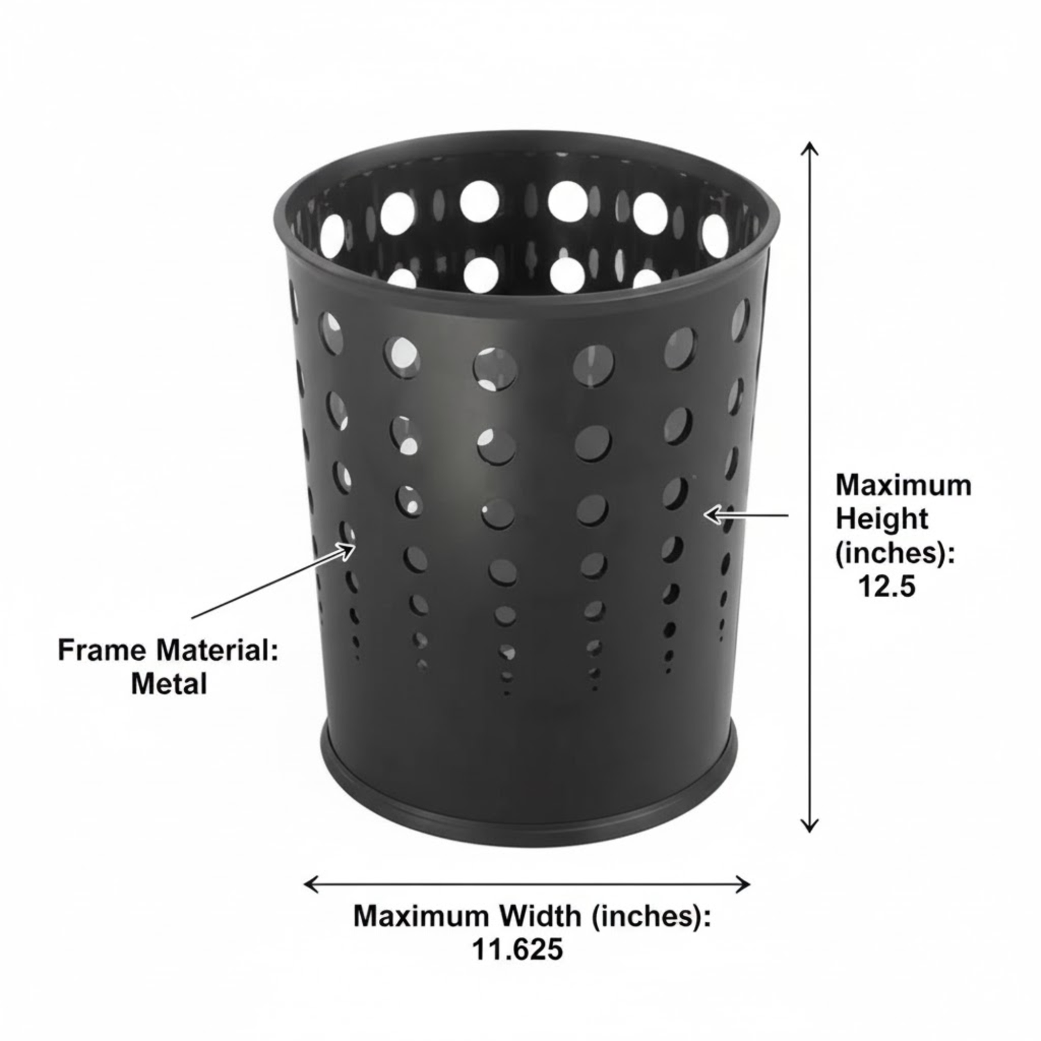 Safco-Three-Pack-Black-Bubble-Design-Wastebaskets-Office-Trash-Bins