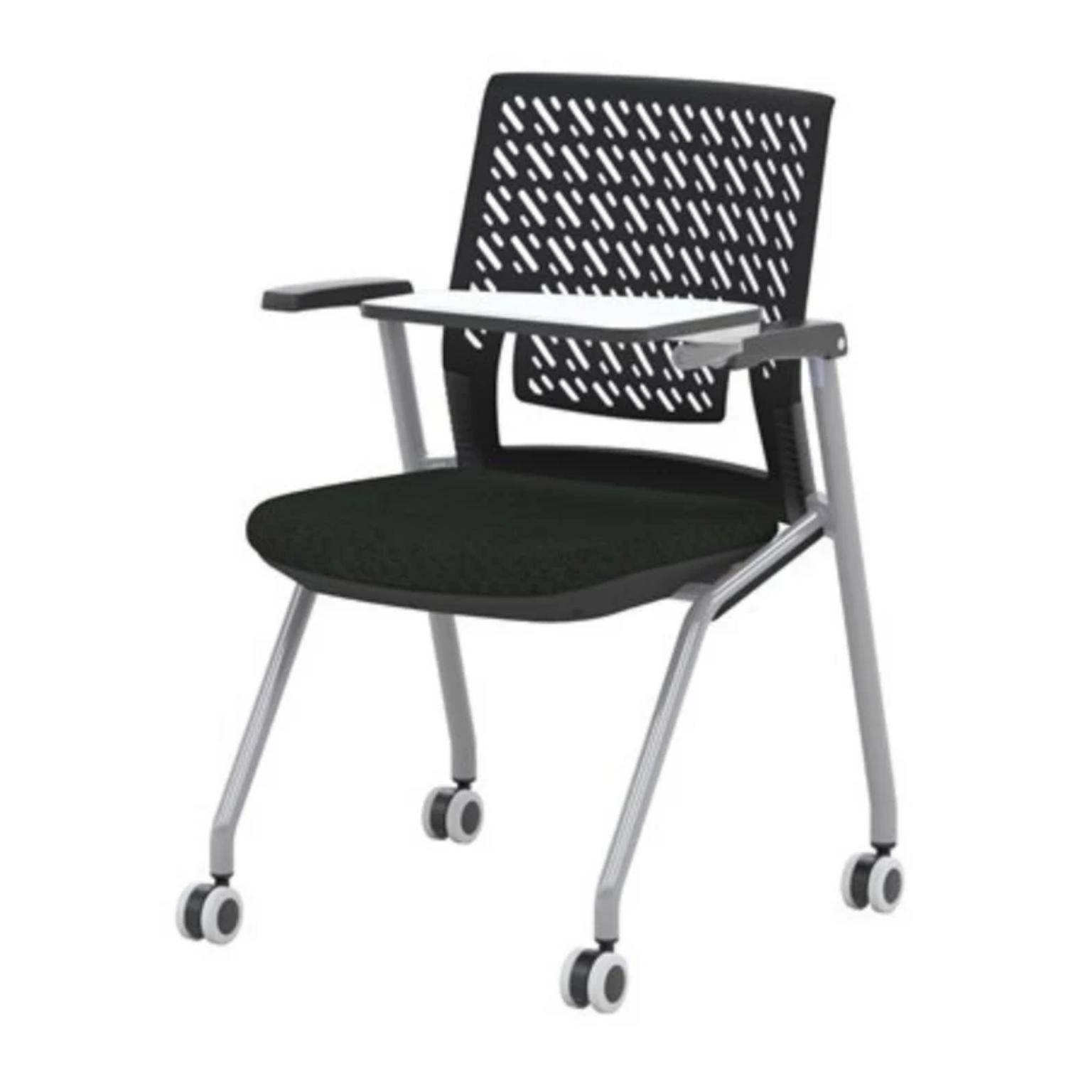 Safco-Training-Chair-with-Tablet-Arm-2-Pack-Thesis-Series-Black-Flex-Back-Active-Seating
