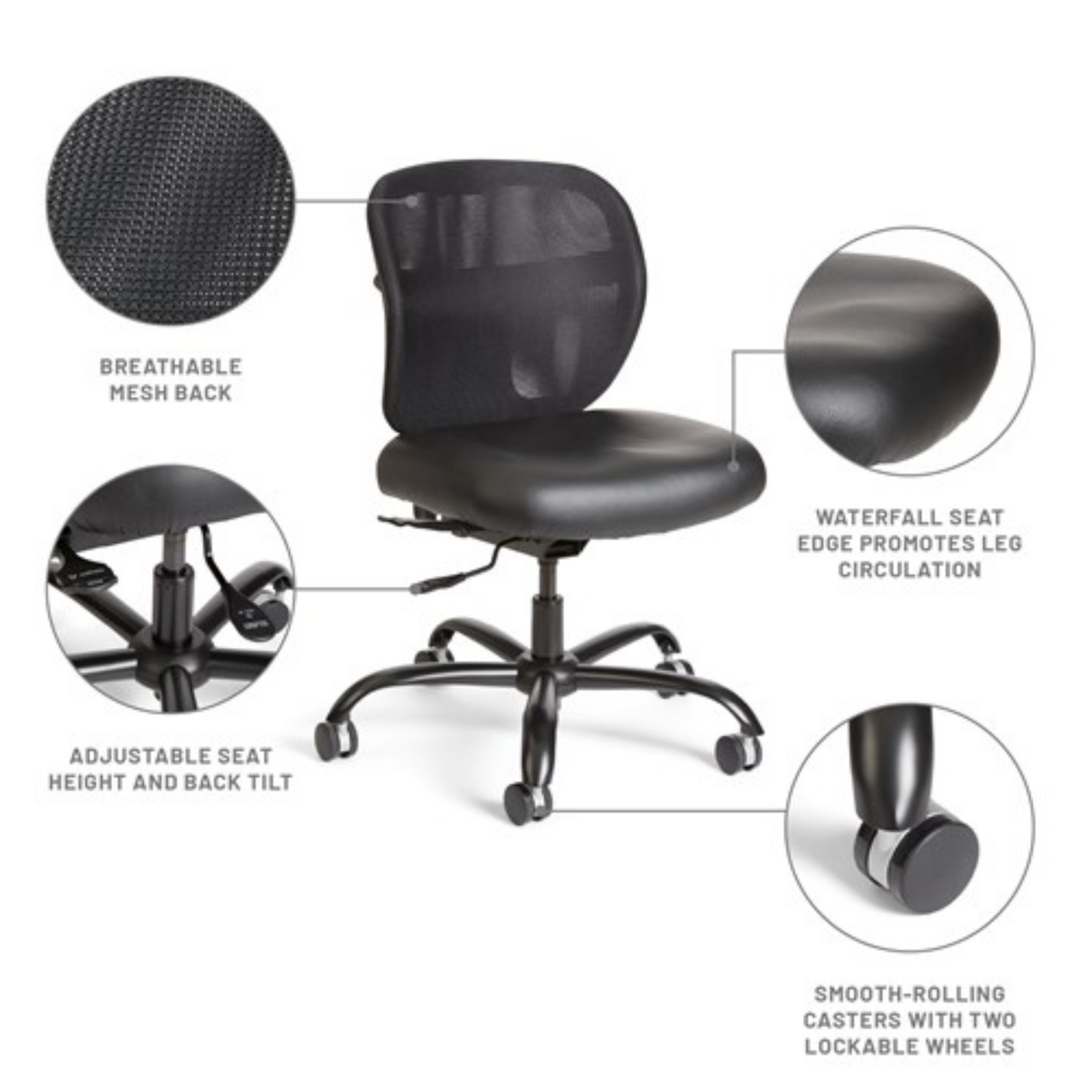 Safco-Vue-task-chair-with-mesh-back-and-vinyl-seat-model-3397BV