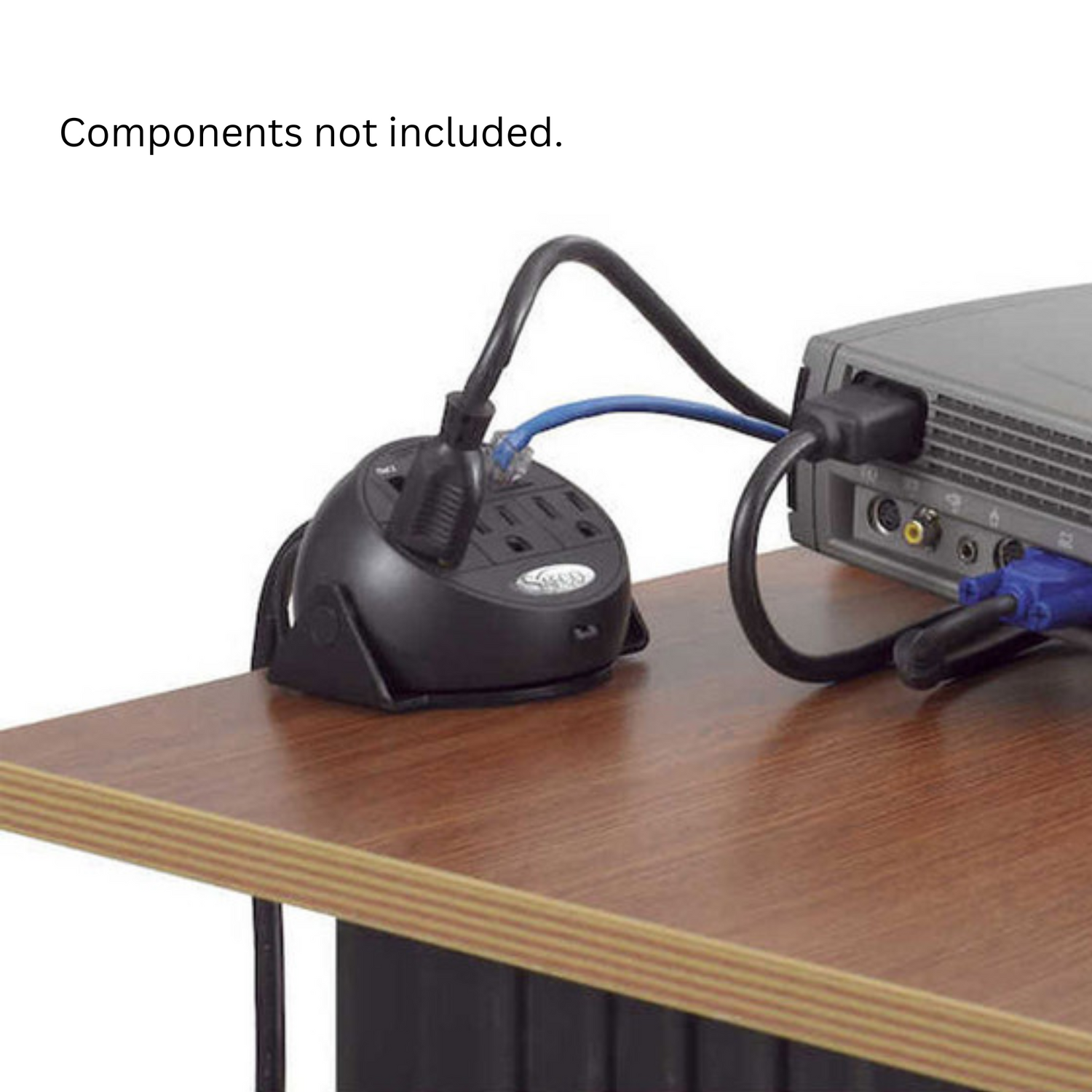 Safco-clamp-on-power-and-USB-charging-module-black-finish