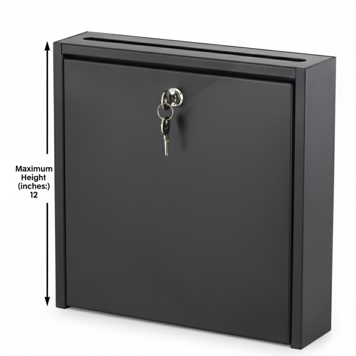 Safco-interoffice-mail-station-12in-x-12in-black-with-lock-4258BL