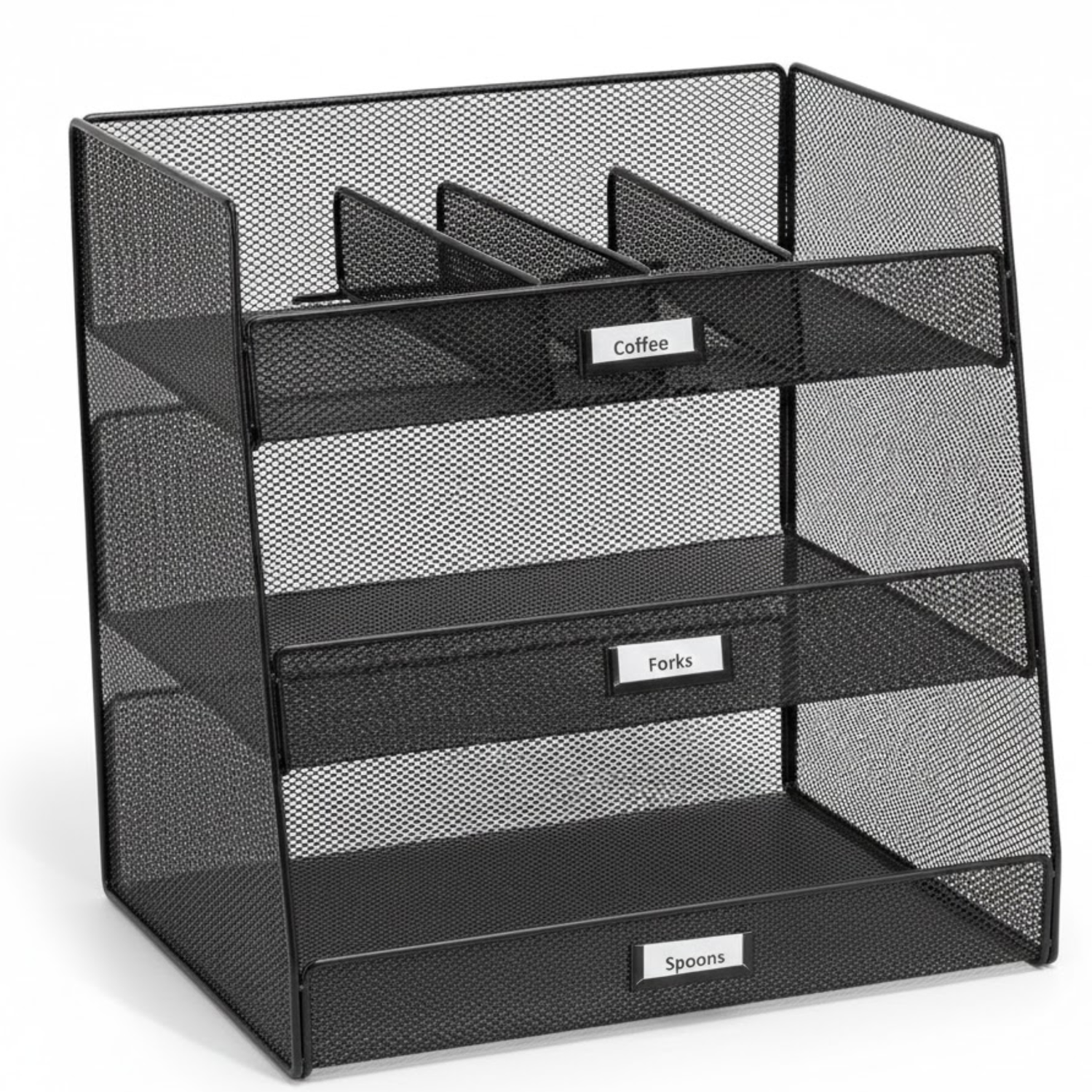 Safco-modular-breakroom-caddy-3293BL-Onyx-Black-multi-tier-organizer