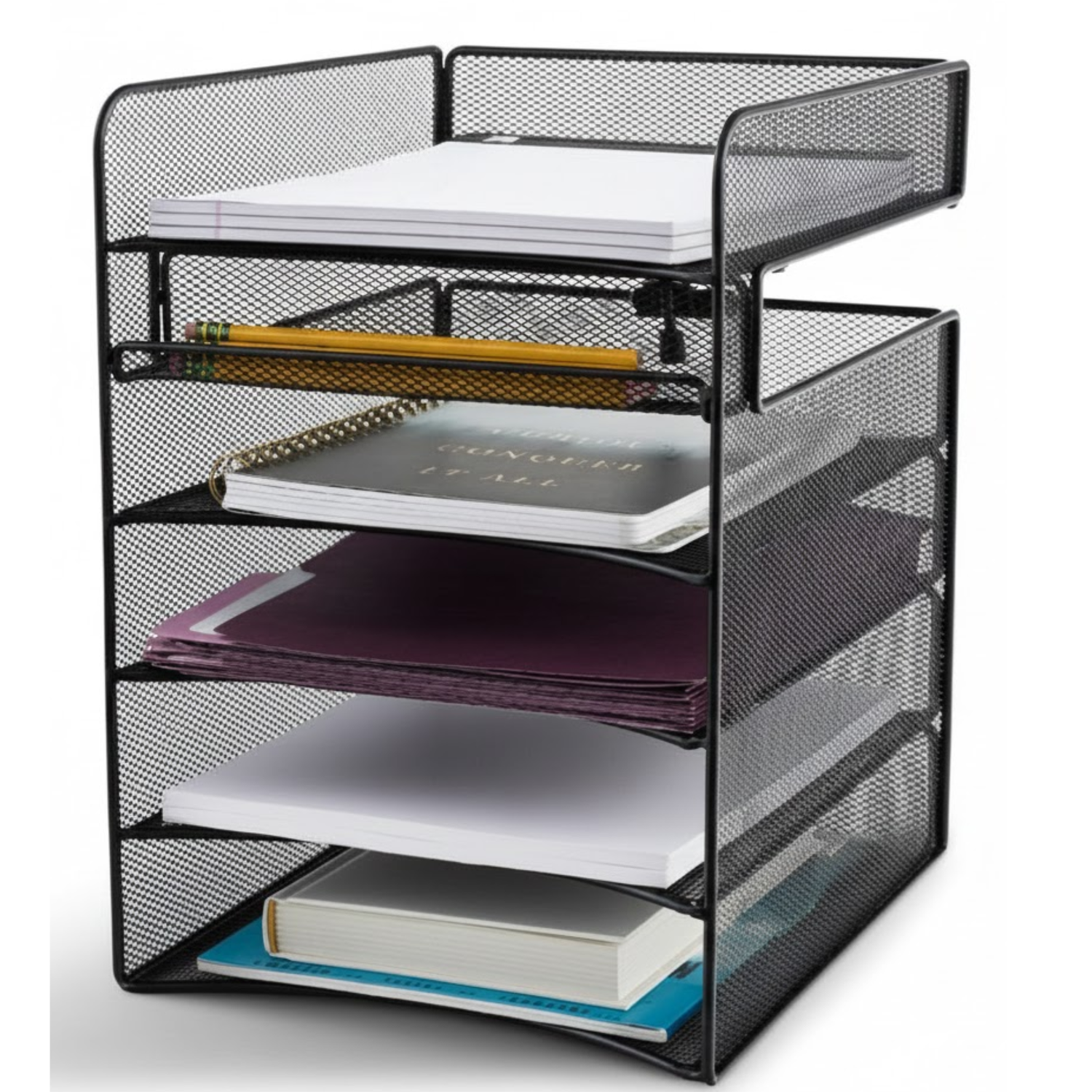 Safco-onyx-3240bl-black-mesh-horizontal-paper-and-file-organizer