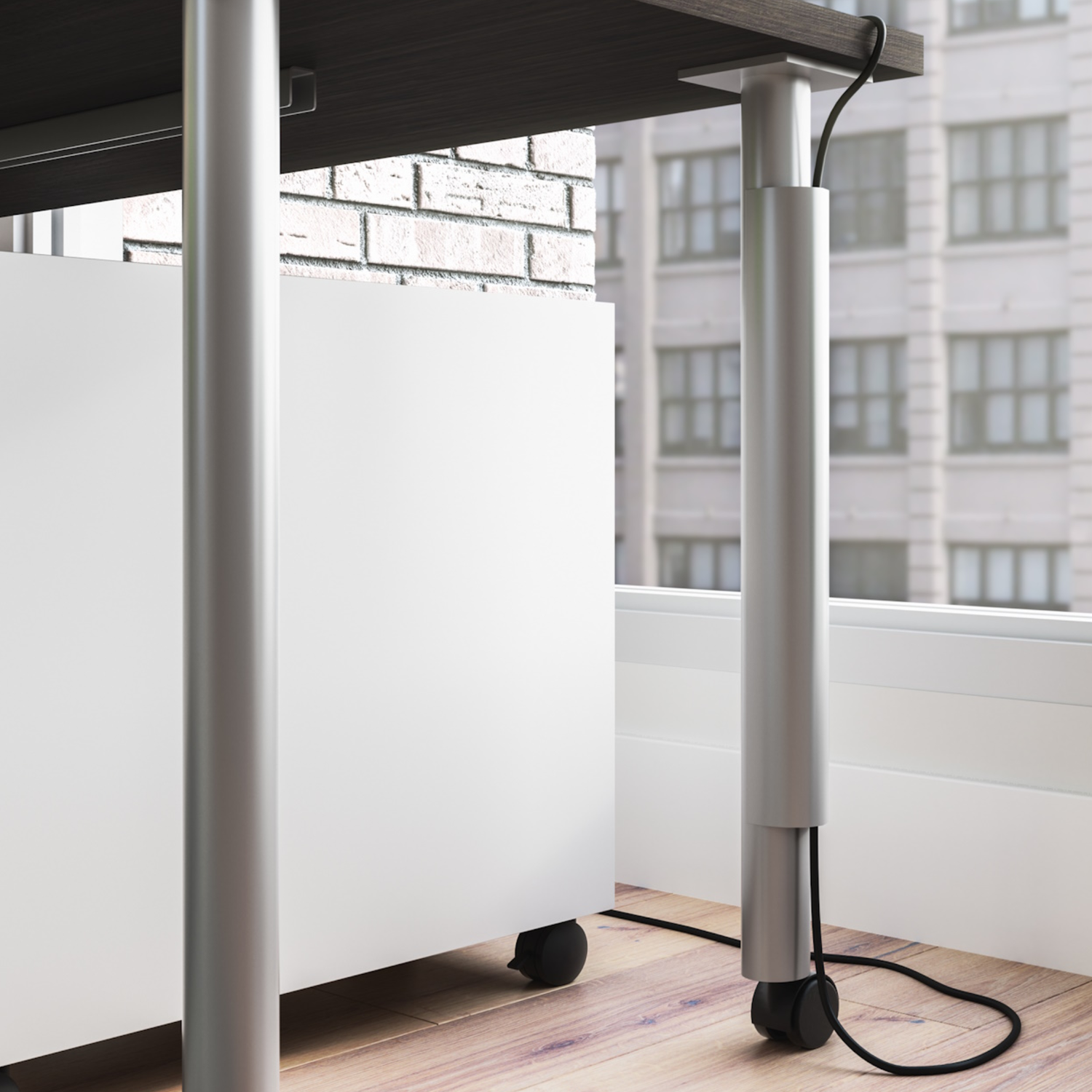 Safco-wire-management-cover-jnwmc-black-metal-grommet