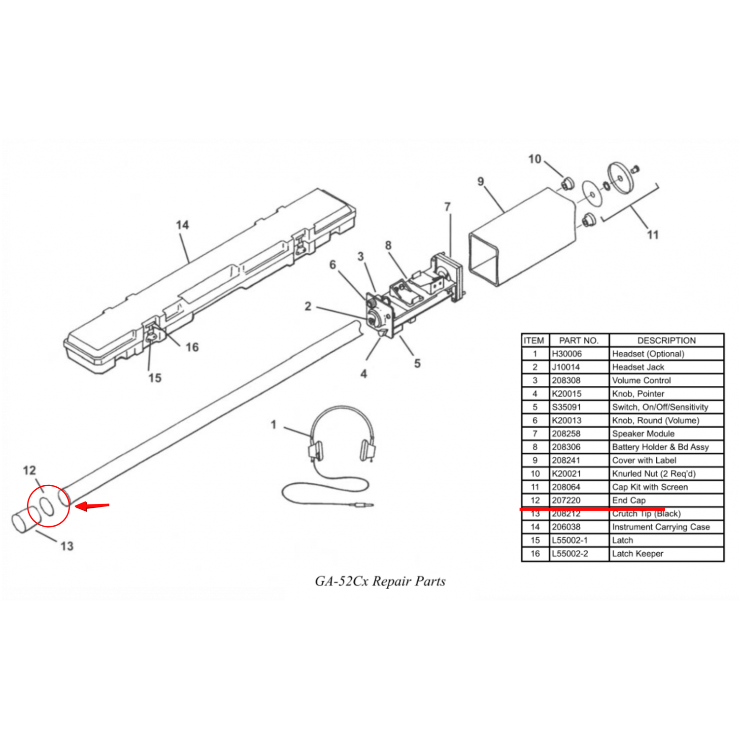 Schonstedt-Locator-End-Cap-Durable-Replacement-Part