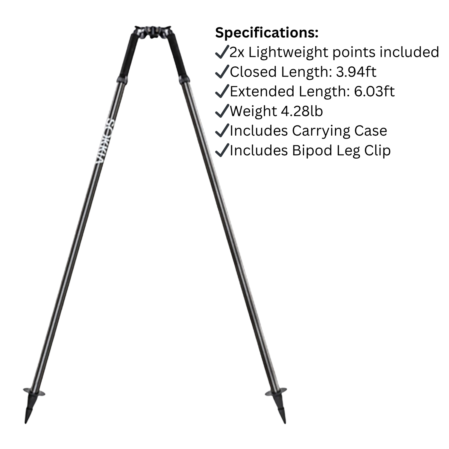 Sokkia-1009273-01-Carbon-Fiber-Bipod-for-GPS-and-Prism-Poles