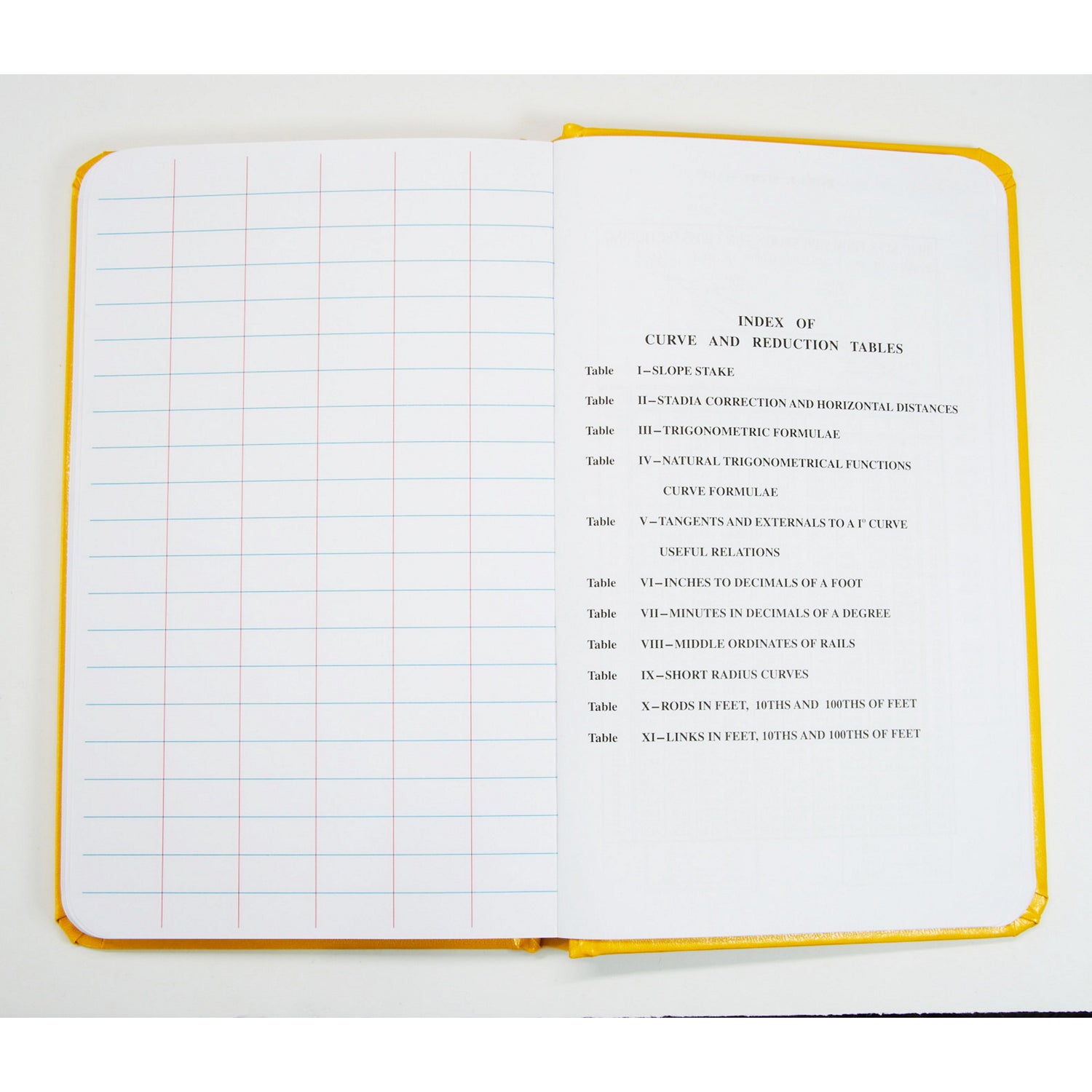 Sokkia Engineers Field Book- index pages