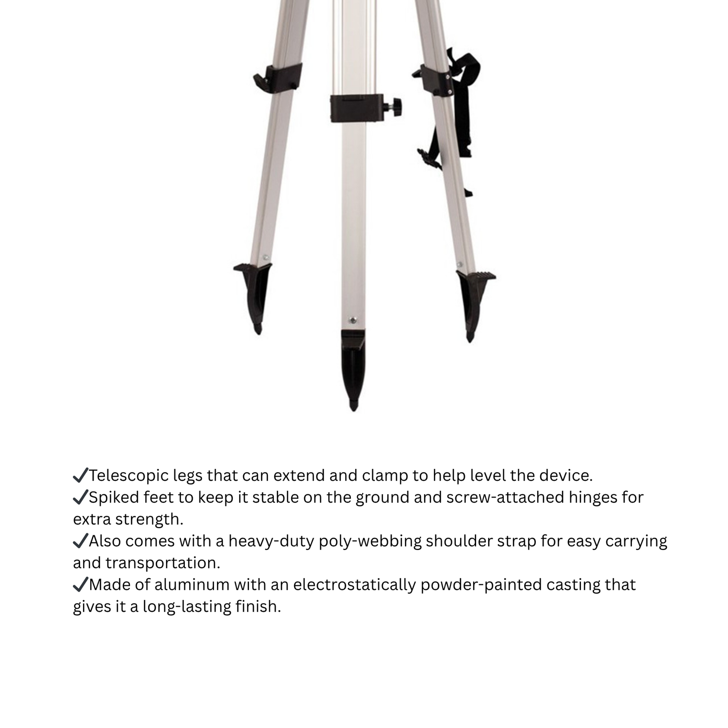 Spectra-Precision-5301-27-BLK-SP-Aluminum-Medium-Weight-Tripod