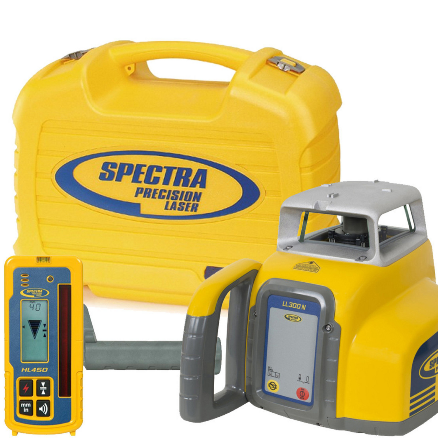 Spectra-Precision-LL300N-Laser-Level-HL450-Receiver-Alkaline-Batteries