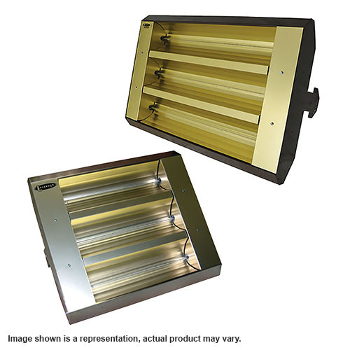 TPI TH & THSS Series 3 Lamp 10.95KW Mul-T-Mount Electric Infrared Heater with 30° Symmetrical Reflector Pattern, 480 Volts