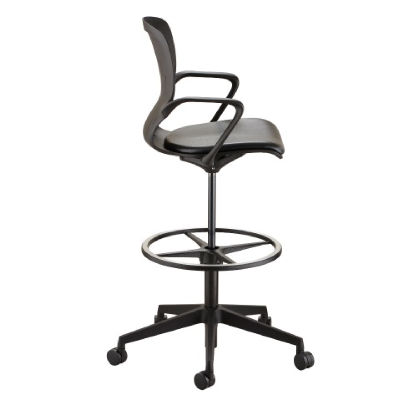 Tall-Safco-Shell-Desk-Chair-7014BL-Black-Plastic-Seat