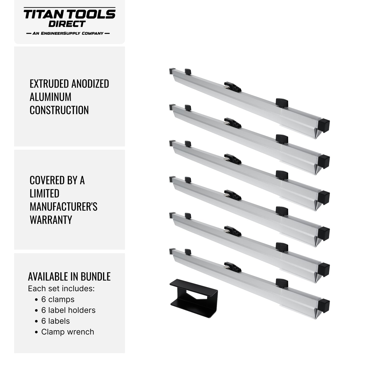 Titan-Tools-Heavy-Duty-Hanging-Clamps-18in-6-Pack-for-Oversize-Sheets