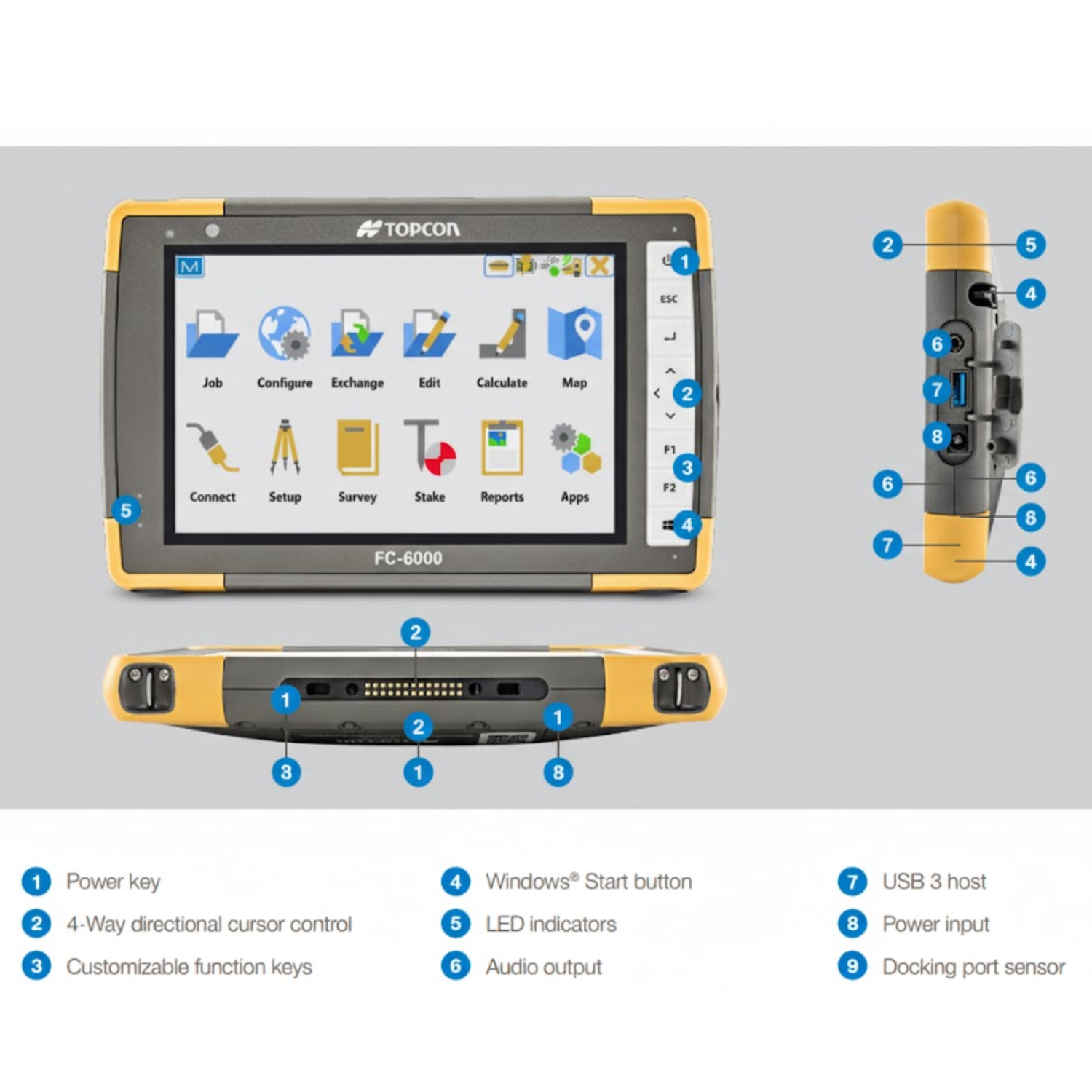 Topcon-1034975-01-Rugged-Field-Controller-for-Total-Station