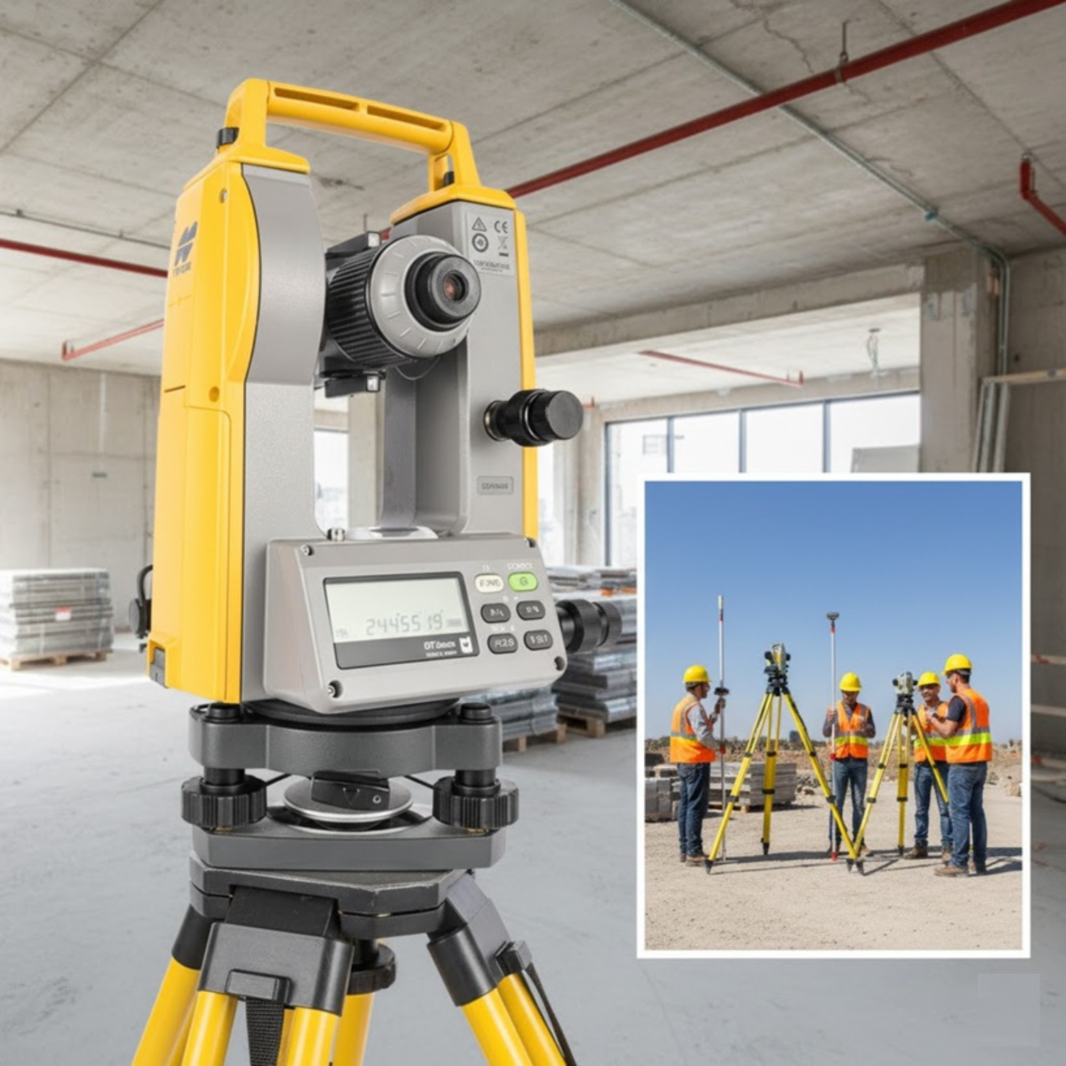 Topcon-DT-305-5-Second-Digital-Theodolite-measurement
