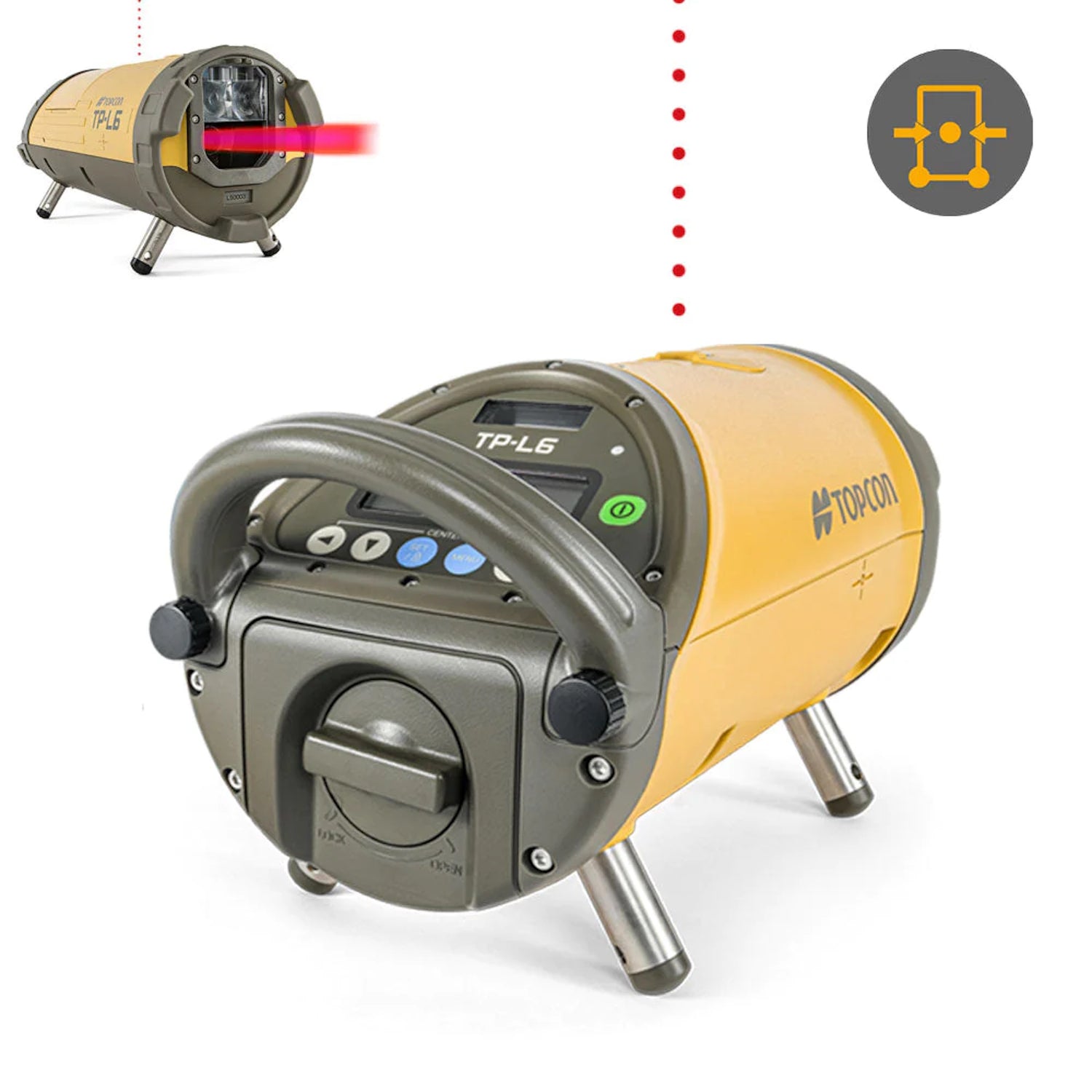 Topcon TP-L6BG - Green Beam Pipe Laser w/ LED Plumb