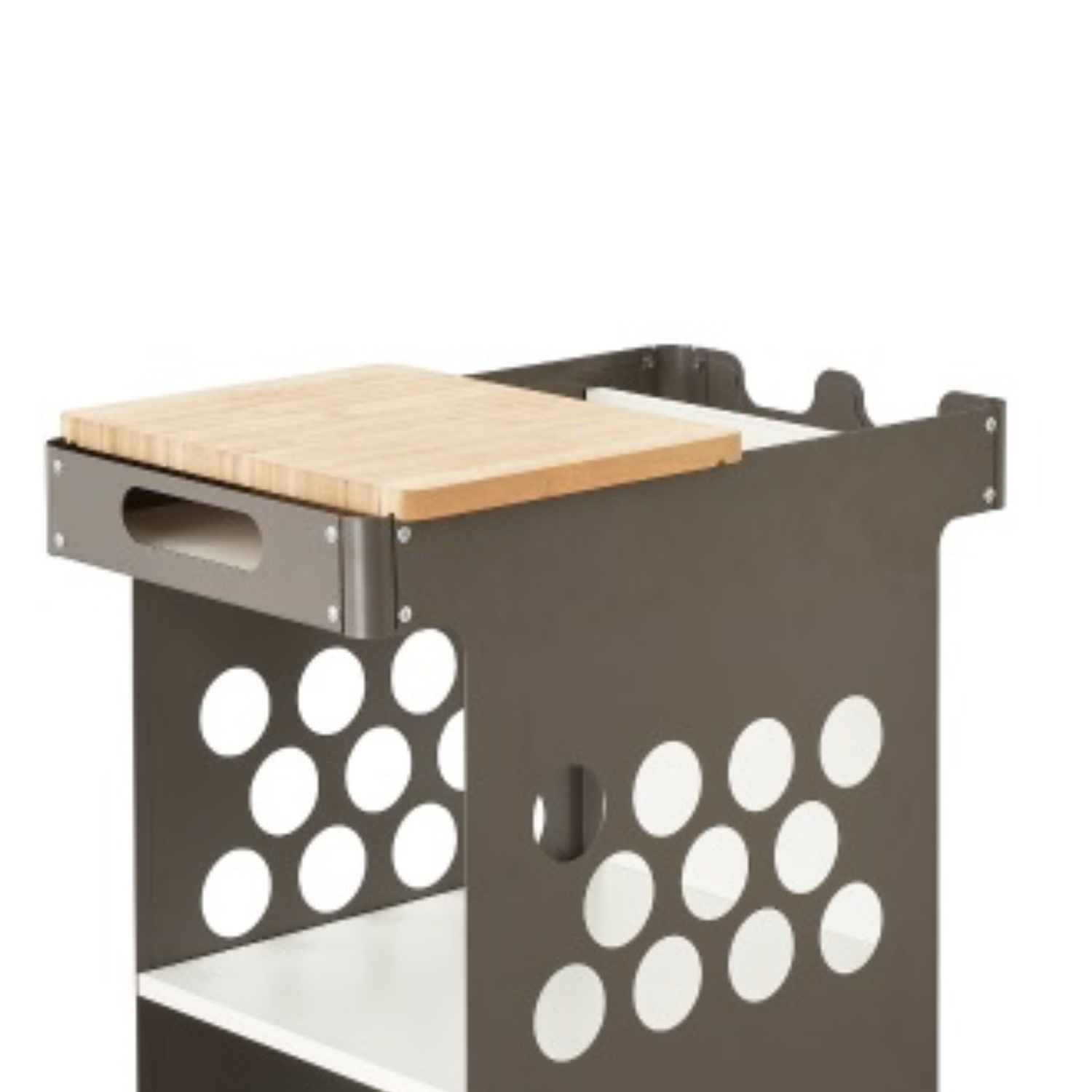White-compact-rolling-storage-cart-Safco-5209WH-with-casters-for-office-supplies
