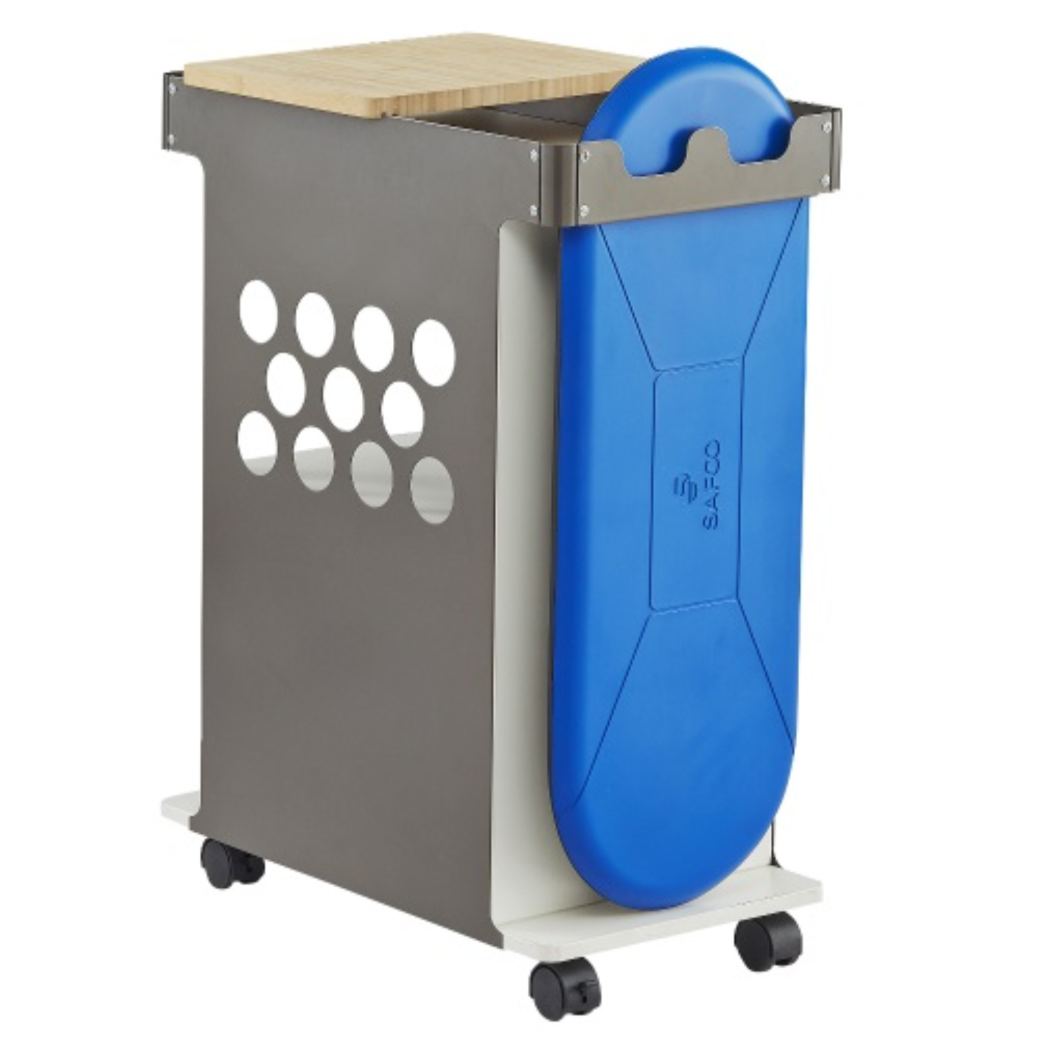 White-metal-utility-cart-Safco-Mini-Rolling-Storage-5209WH-for-home-or-office